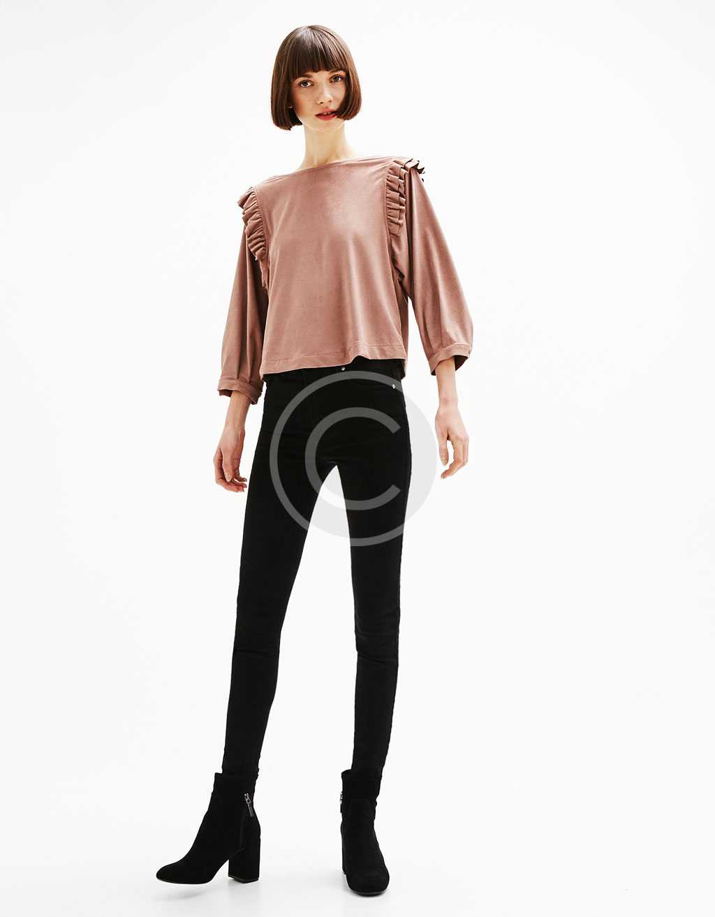 Pleated Blouse With Flared Sleeve — изображение 2